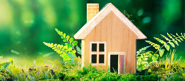 Ein kleines Holzhaus steht auf grünem Waldboden. | © Adobe Stock
